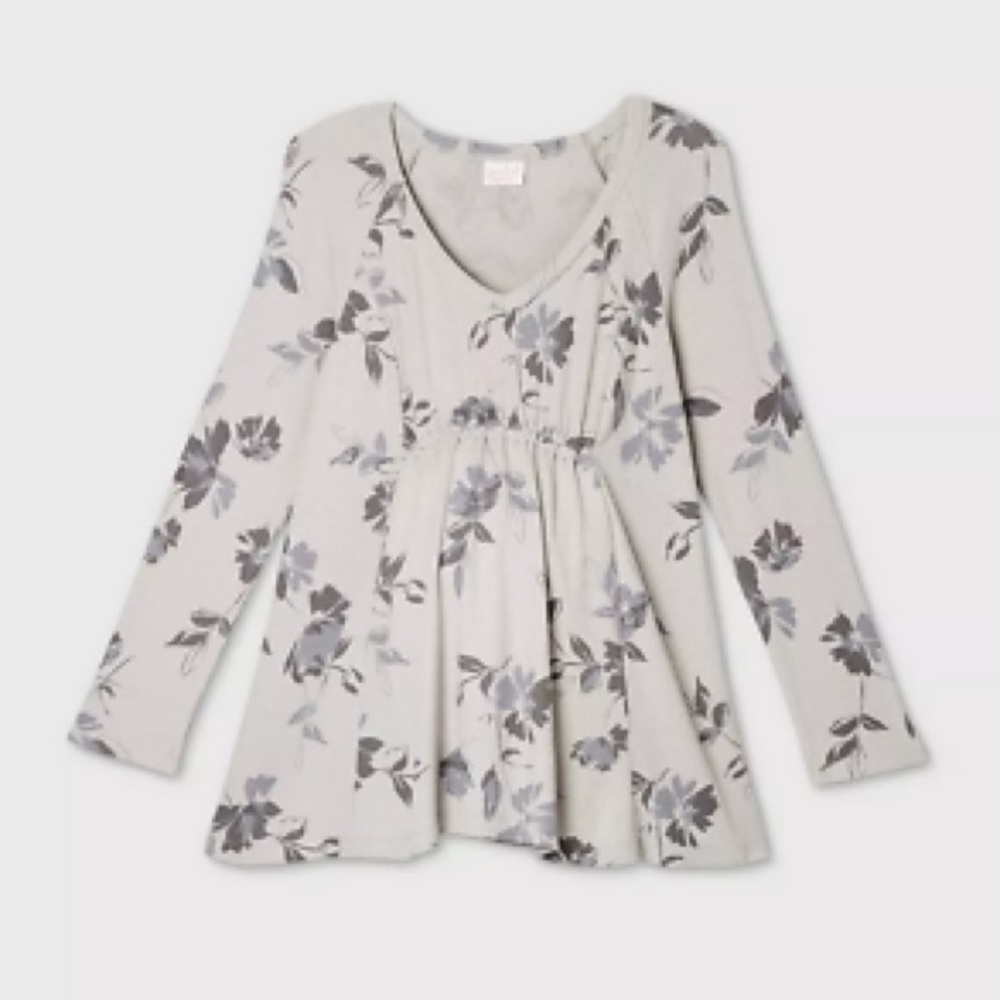 Isabel Maternity Floral Waffle Knit Top
